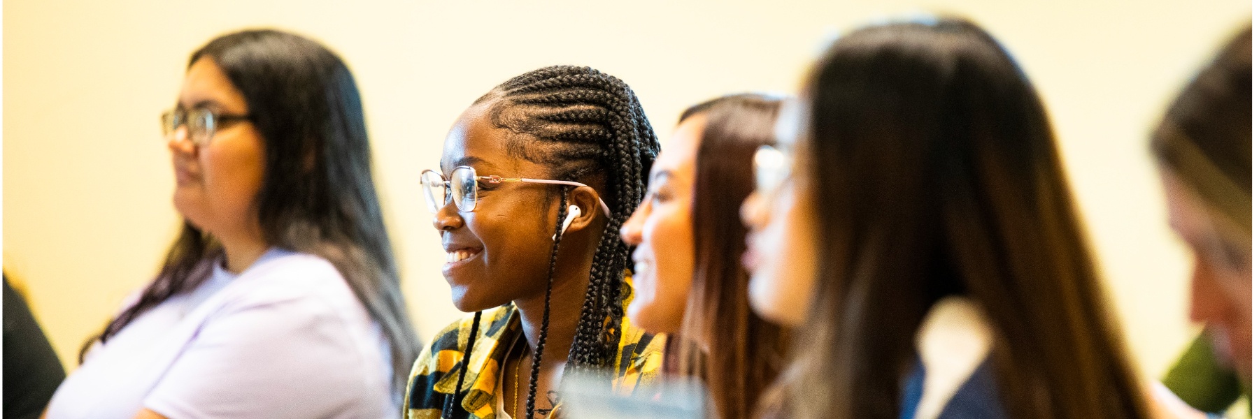 Students participate in a classroom discussion on the IU South Bend campus.